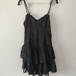 Wild Fable Black Layered Mini Dress